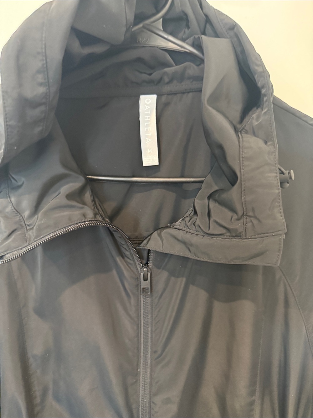 Athleta Black Hooded Lightweight rain Coat - Picture 6 of 7